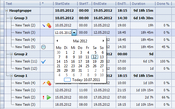 KS-Gantt DataGrid-Control