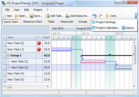 KS Project Planner for Windows 4.0.5 screenshot