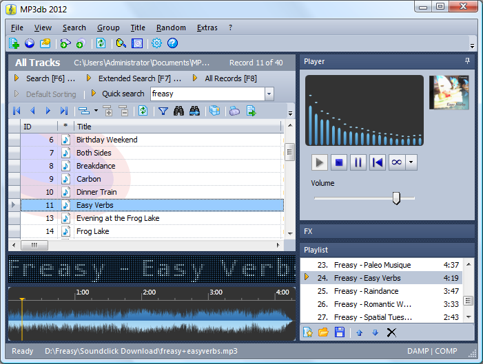 Click to view MP3db 5.6.0 screenshot